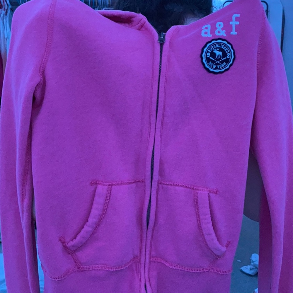 abercrombie kids pink zip up
